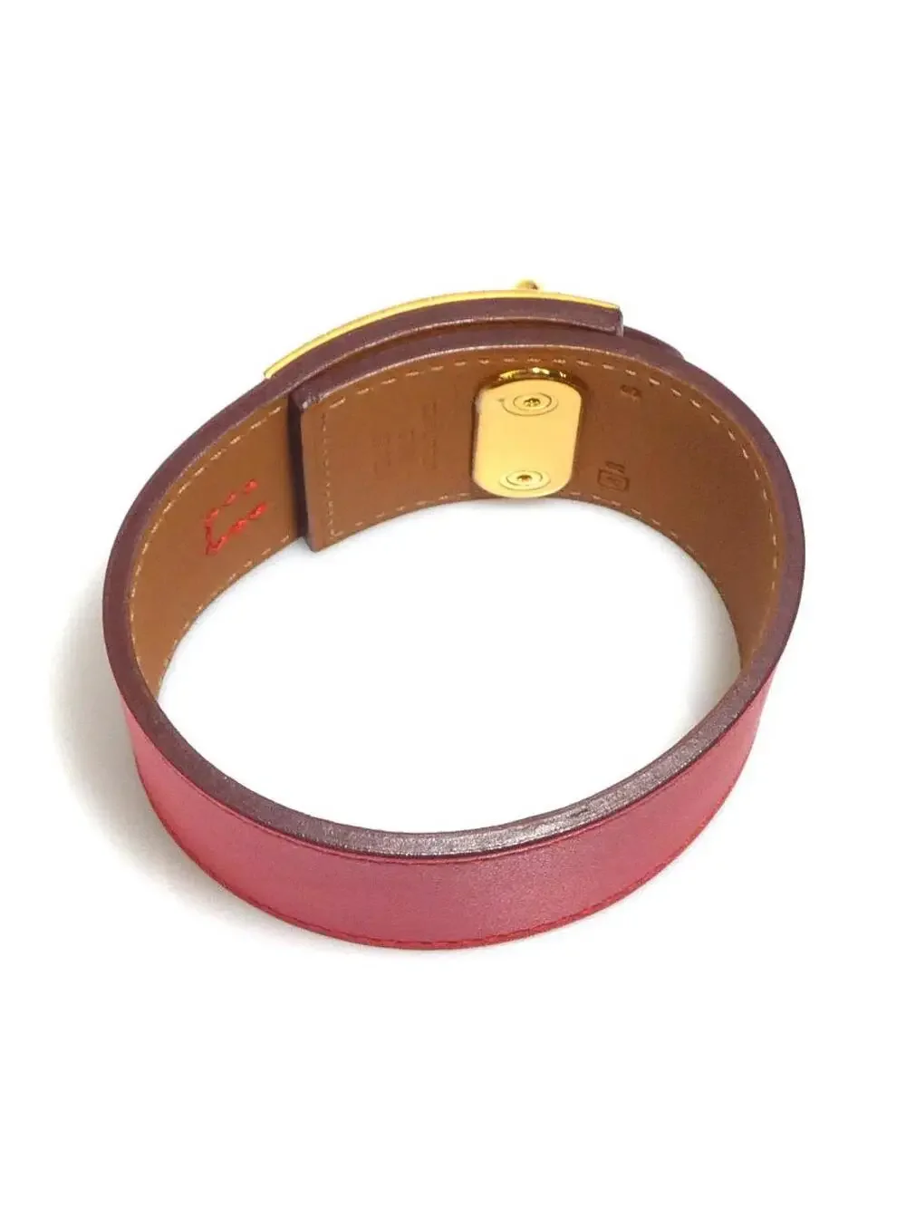 Auth Hermes Intense Bracelet Red #302652H30B